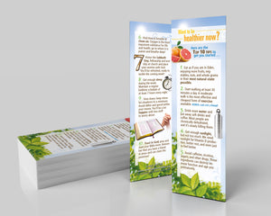 10 Health Tips Bookmark (100/Pack) - English